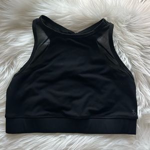 Sports bra black mesh back and details workout✨